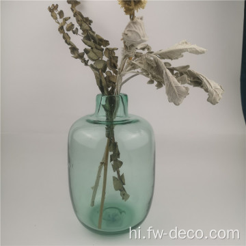 रीसायकल ग्रीन ग्लास vases सजावटी आधुनिक vases टेबलटॉप